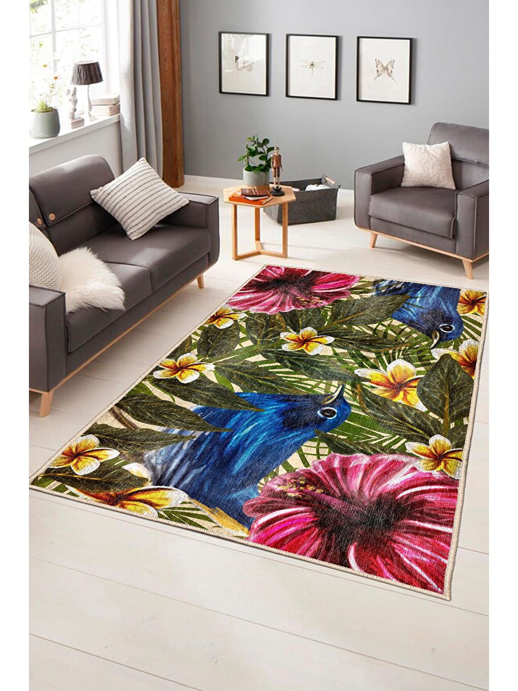 Homefesto Karışık Dekoratif Özel Tasarım Modern Halısı 80x150 cm