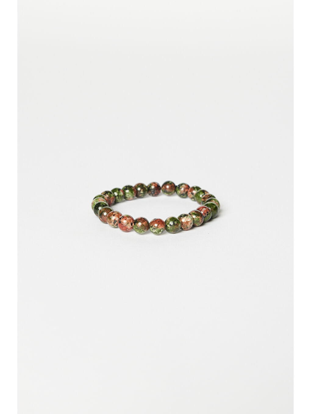 Erkek Haki 2'li Boncuk-Deri Bileklik-1