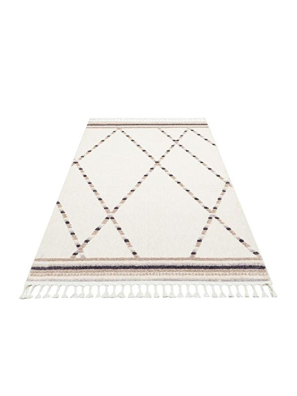 Terazzo White Beige Makine Halısı - Bej - 160x230 cm-4