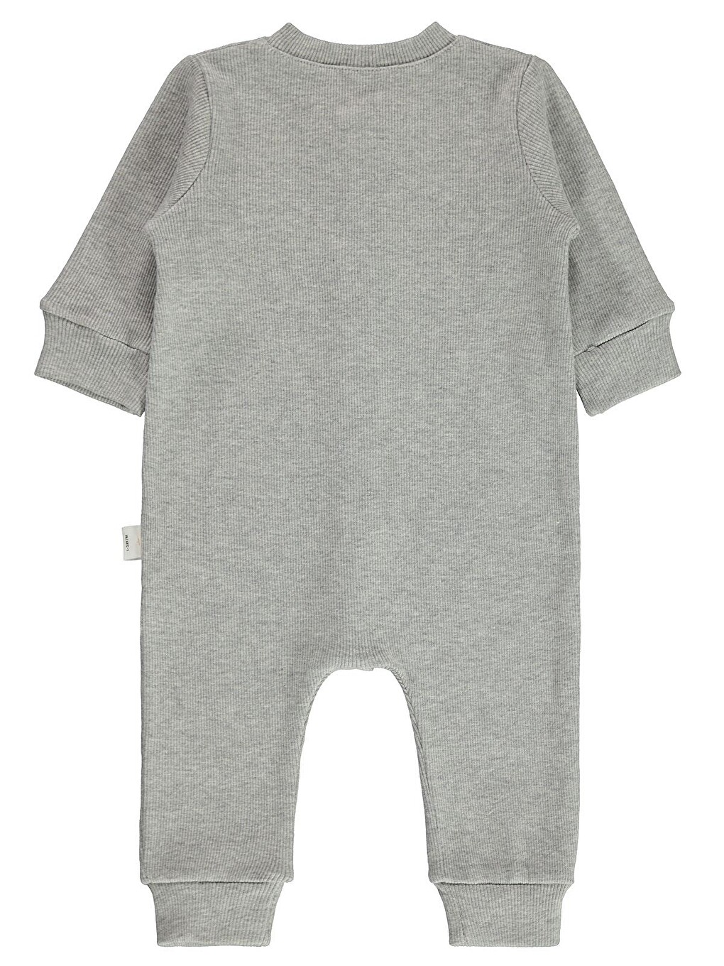 Beyaz Baby Düz Basic 1-6 Ay Tulum - Gri-3