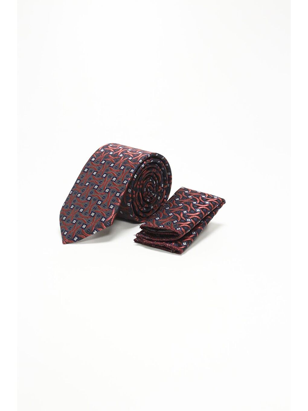 Açık Kırmızı Desenli Kravat 1090230111