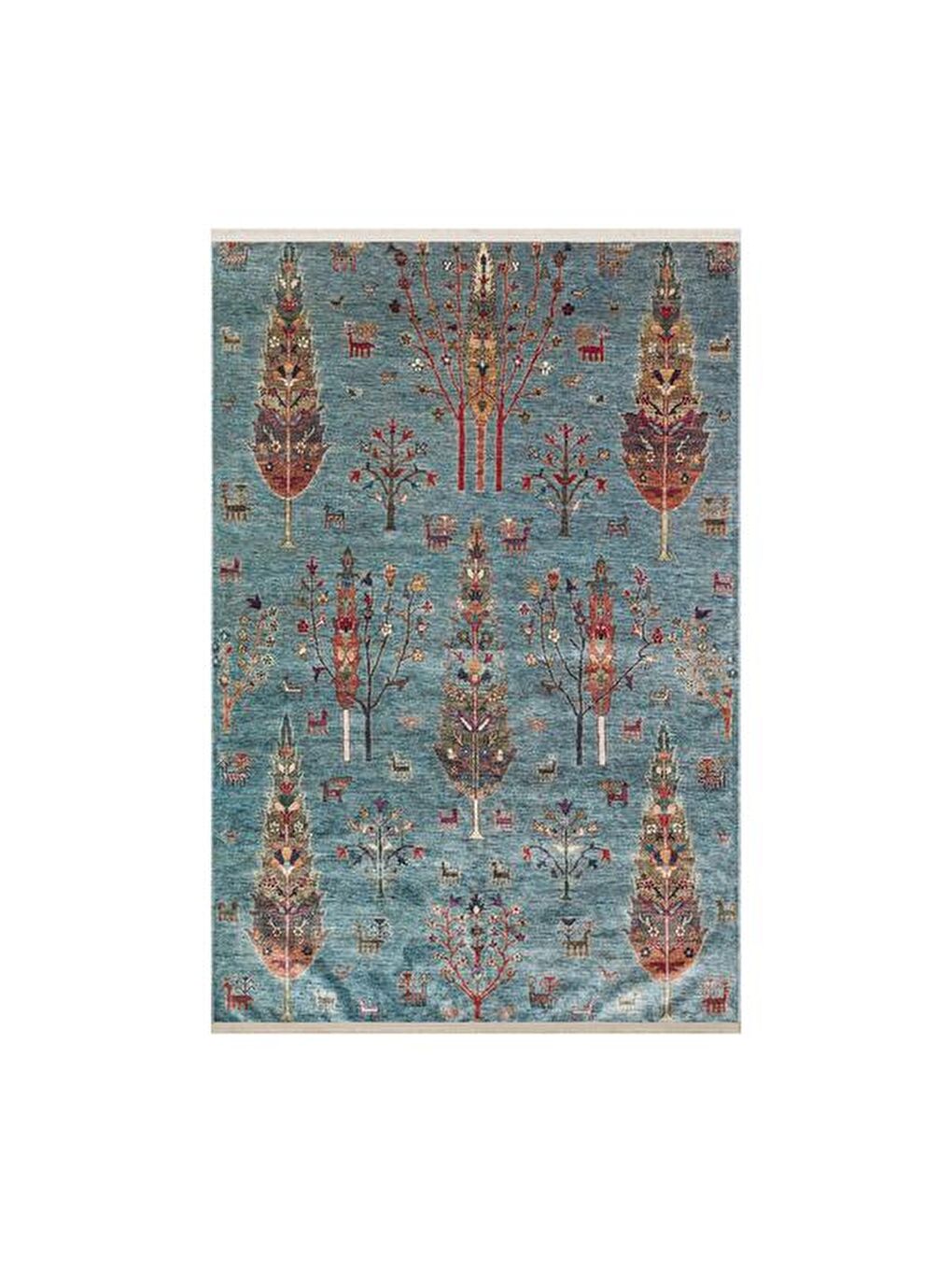 Antique Aqua Makine Halısı - Mavi - 160x230 cm