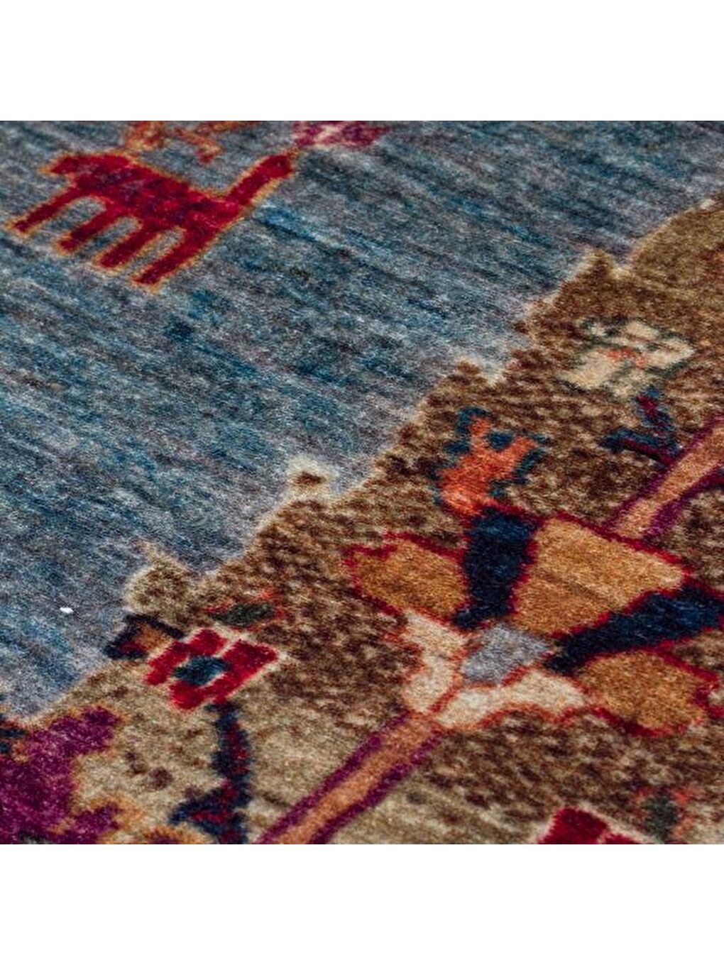 Antique Aqua Makine Halısı - Mavi - 160x230 cm-2