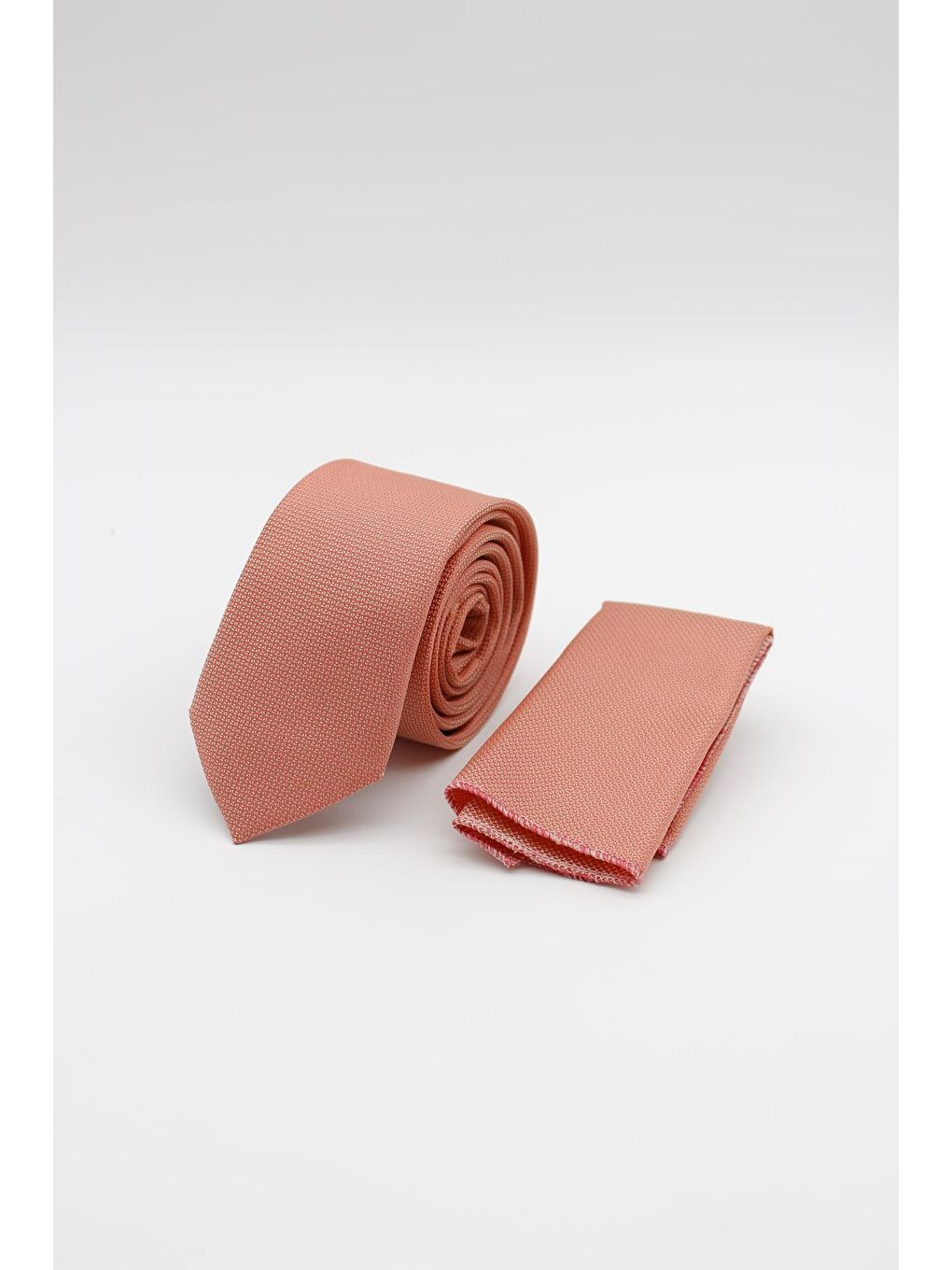 İMZA Pembe Somon 6 Cm Kuş Gözü Desen Kravat 1090235101