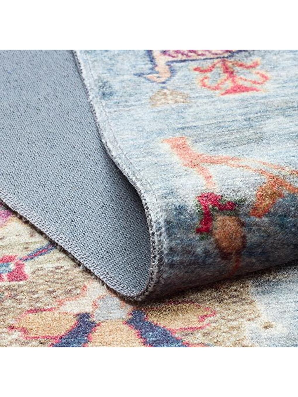 Antique Aqua Makine Halısı - Mavi - 160x230 cm-4