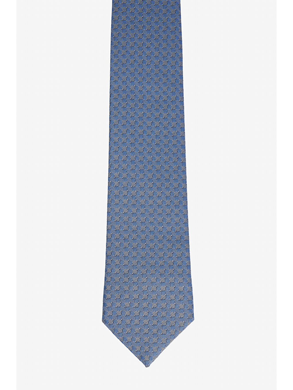 Erkek Gri-Mavi Desenli Kravat-1