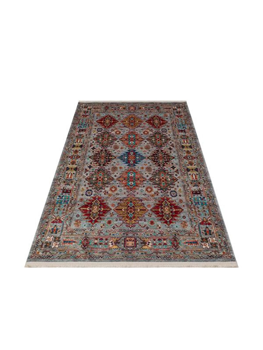 Karışık Antique Aqua Makine Halısı - Renkli - 120x180 cm-2