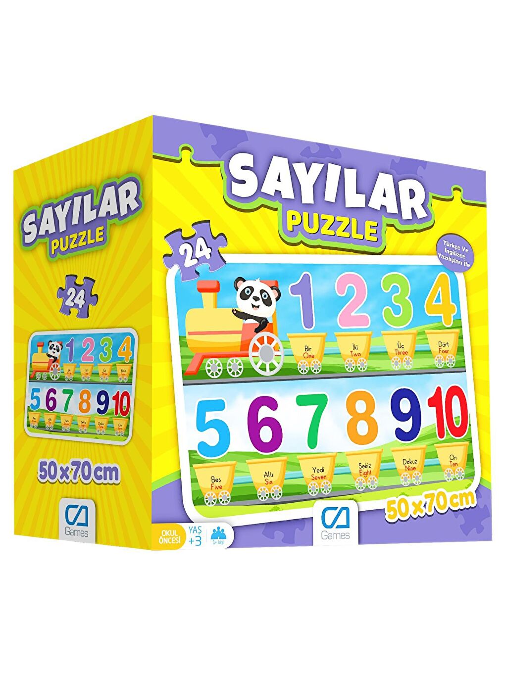 CA Games Karışık Asorti Sayılar Yer Puzzle 24 Partça 50x70