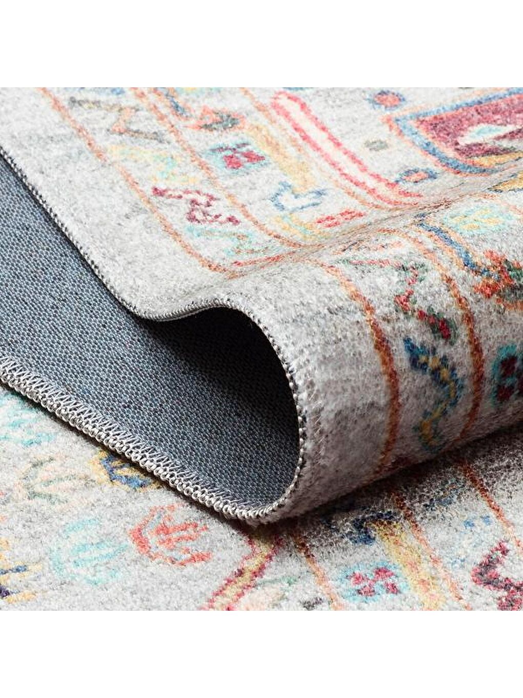 Karışık Antique Aqua Makine Halısı - Renkli - 120x180 cm-3