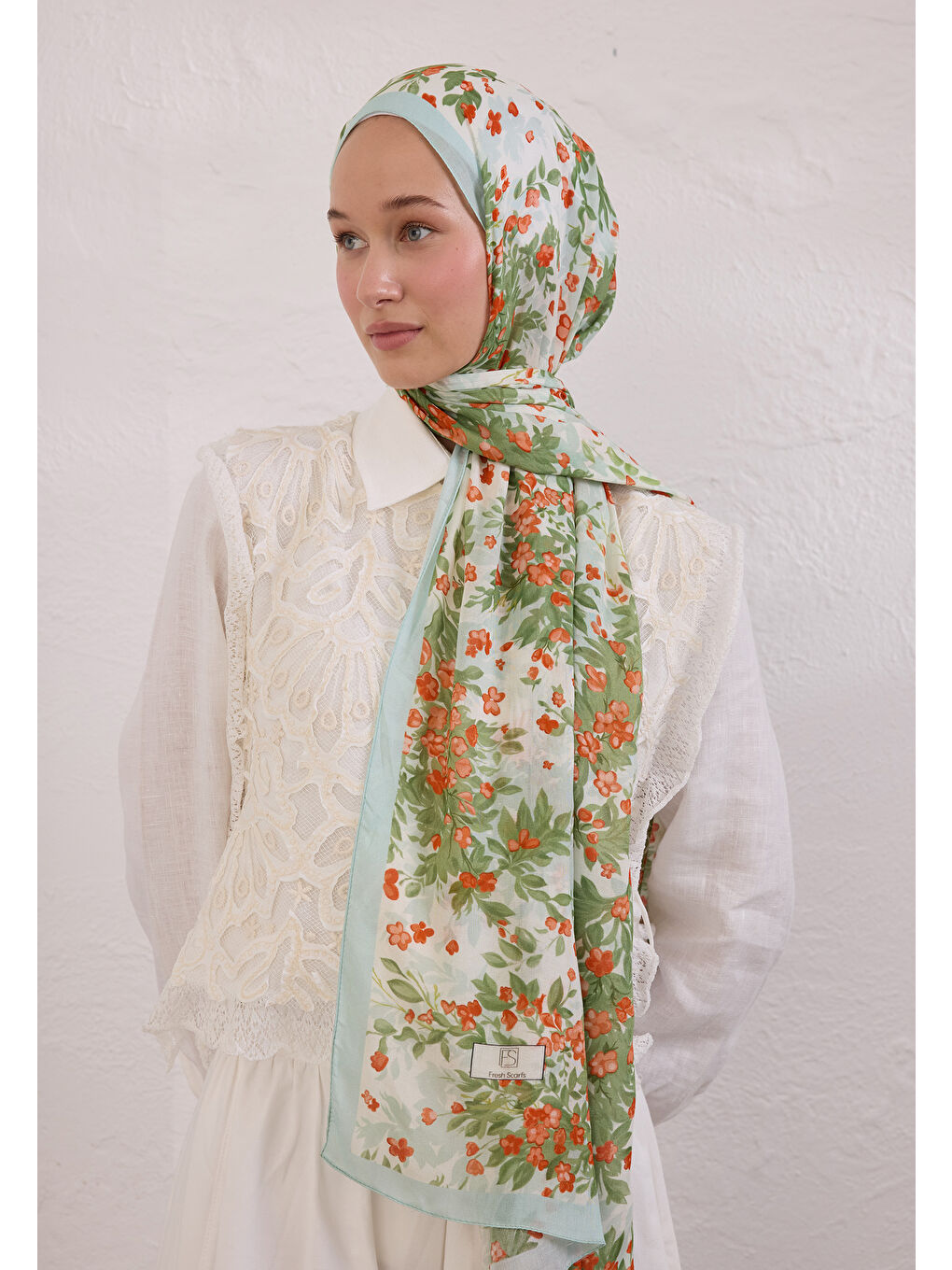 Mavi Emmett Desen Rami Şal Okyanus