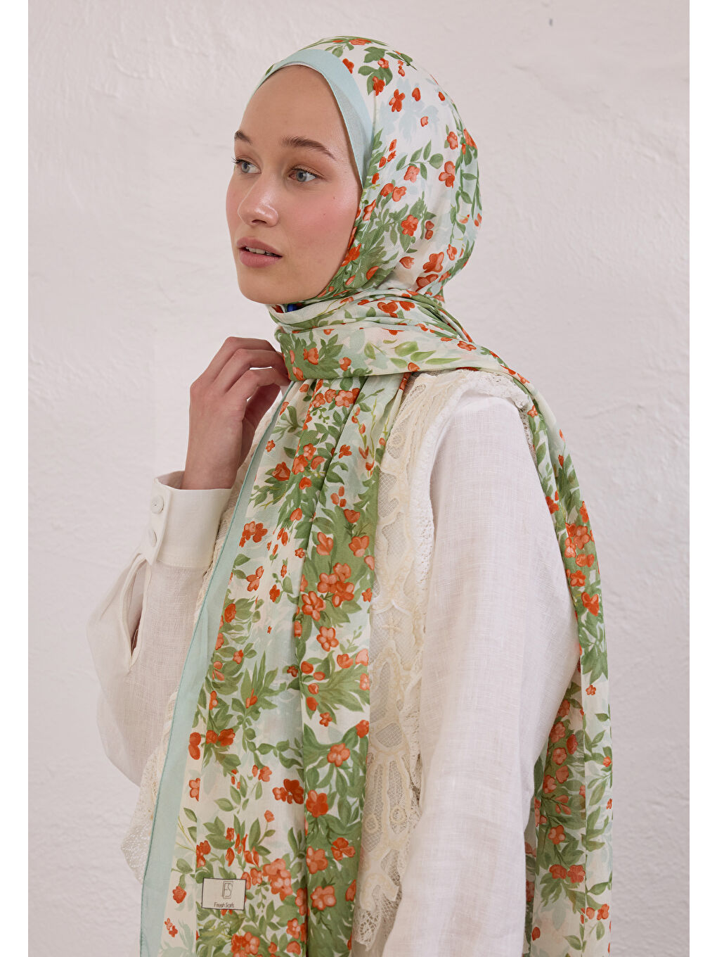 Mavi Emmett Desen Rami Şal Okyanus-1