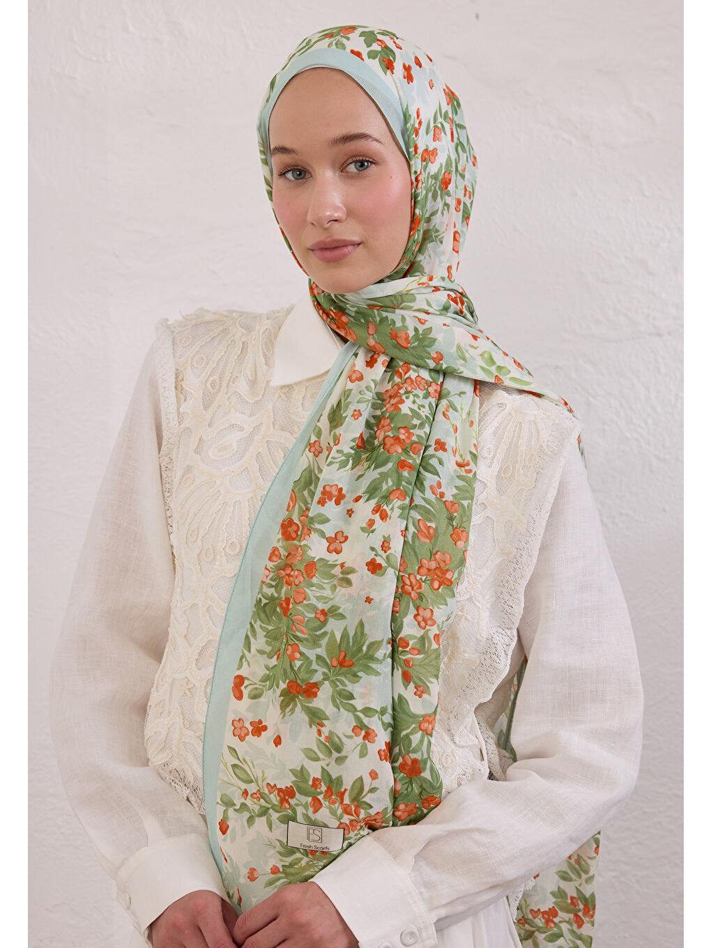 Mavi Emmett Desen Rami Şal Okyanus-2