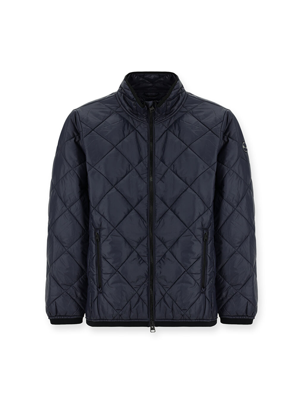 Lacivert Kapitone Spor Şişme Mont-6