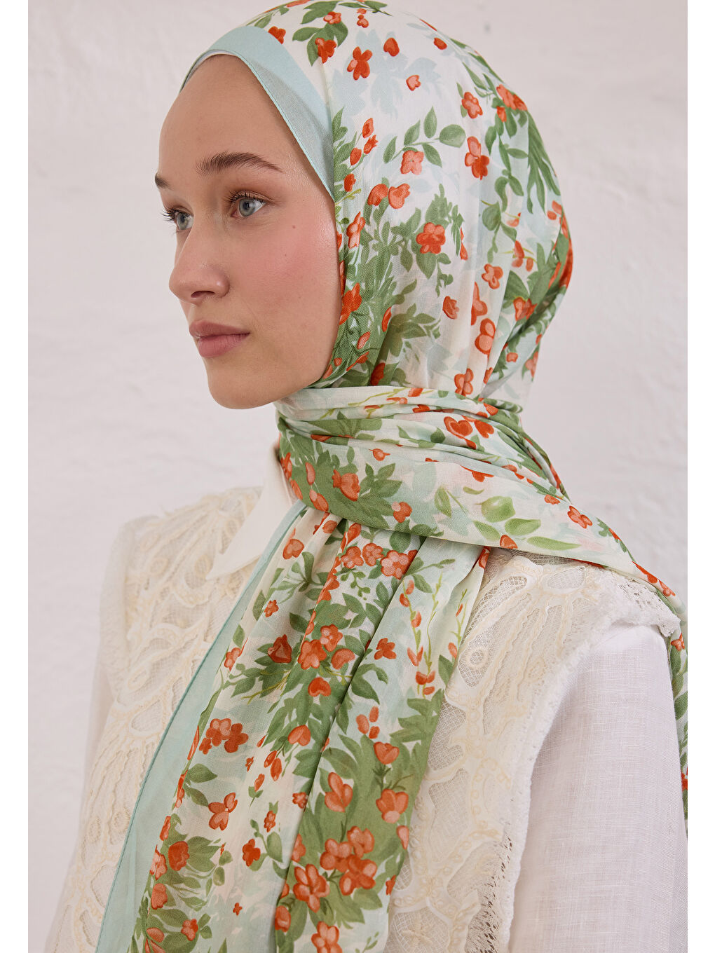 Mavi Emmett Desen Rami Şal Okyanus-3