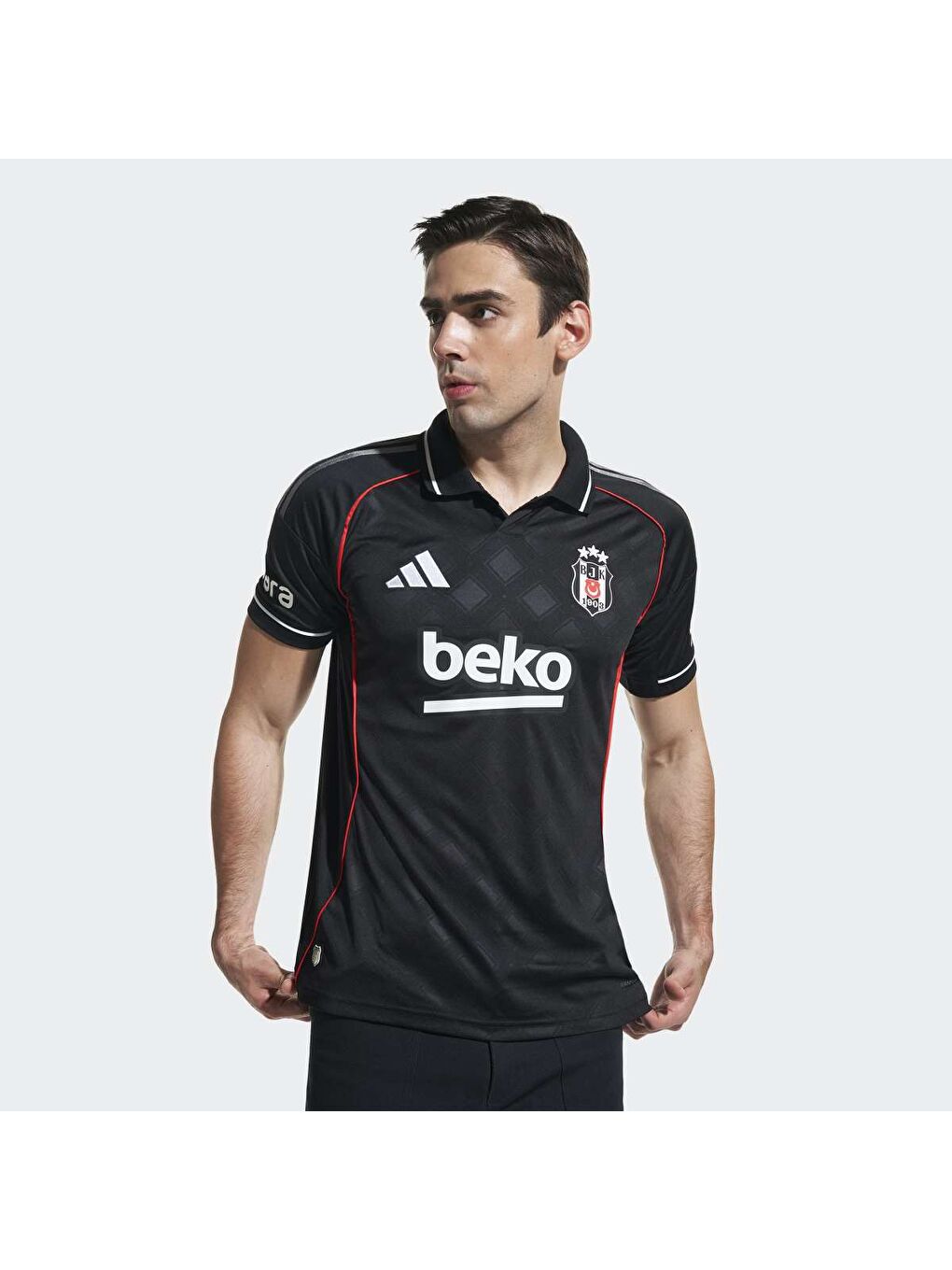 Beşiktaş Third Erkek Siyah Polo Yaka Forma-2