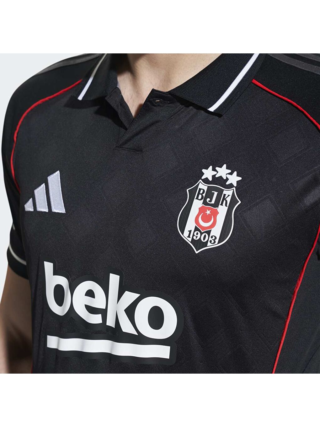 Beşiktaş Third Erkek Siyah Polo Yaka Forma-3