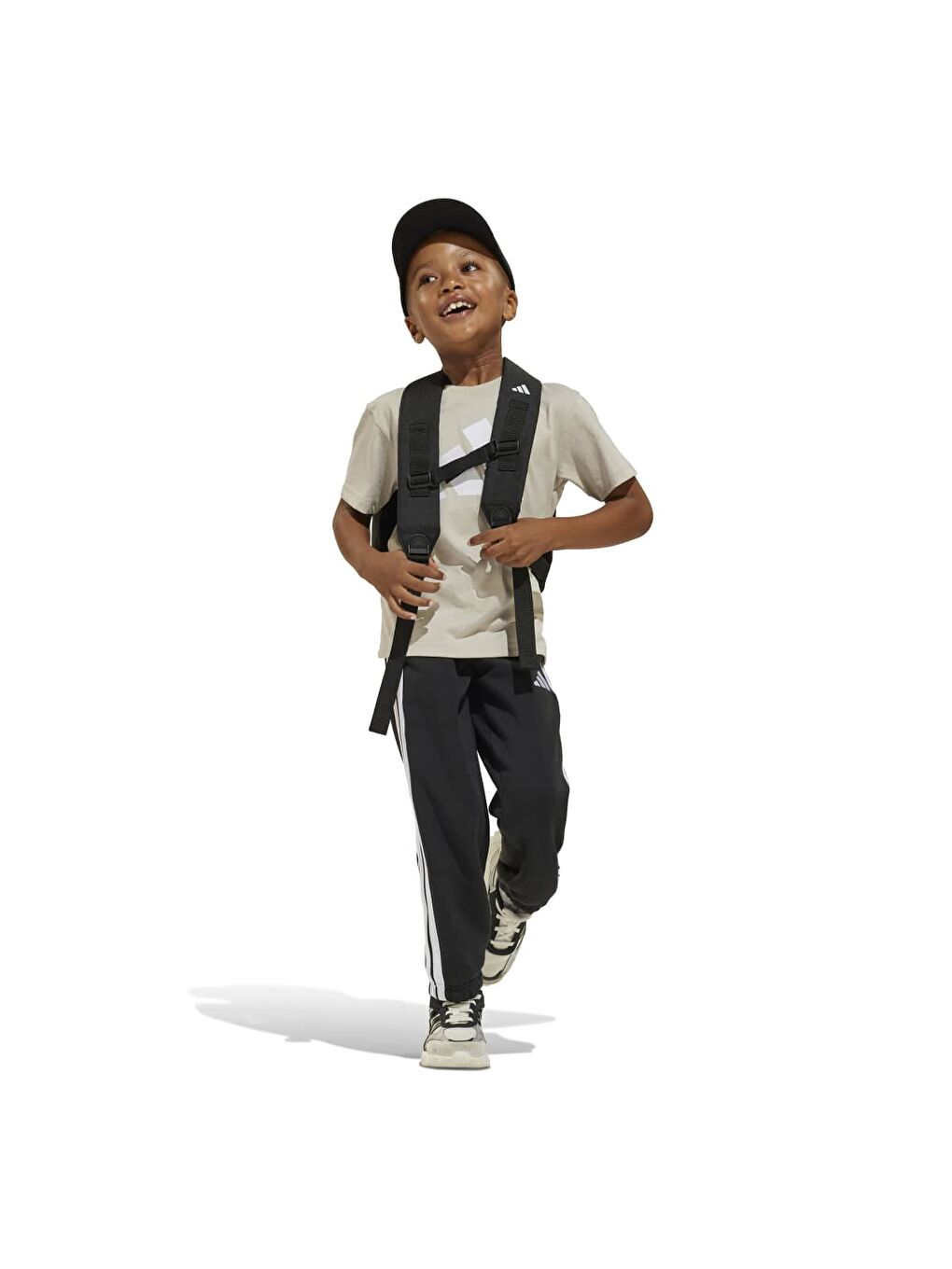 3 Stripes Fleece 240 Çocuk Siyah Eşofman Altı-2