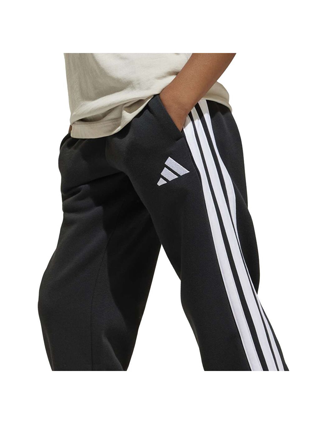 3 Stripes Fleece 240 Çocuk Siyah Eşofman Altı-3