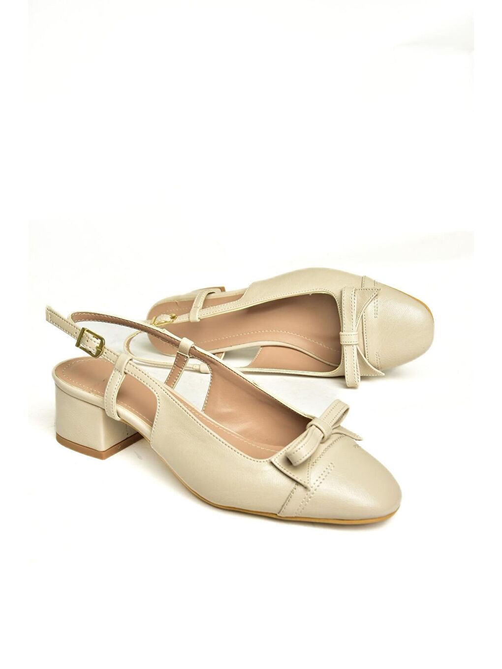 U4047036 Bej Kadın Topuklu Ayakkabı-5