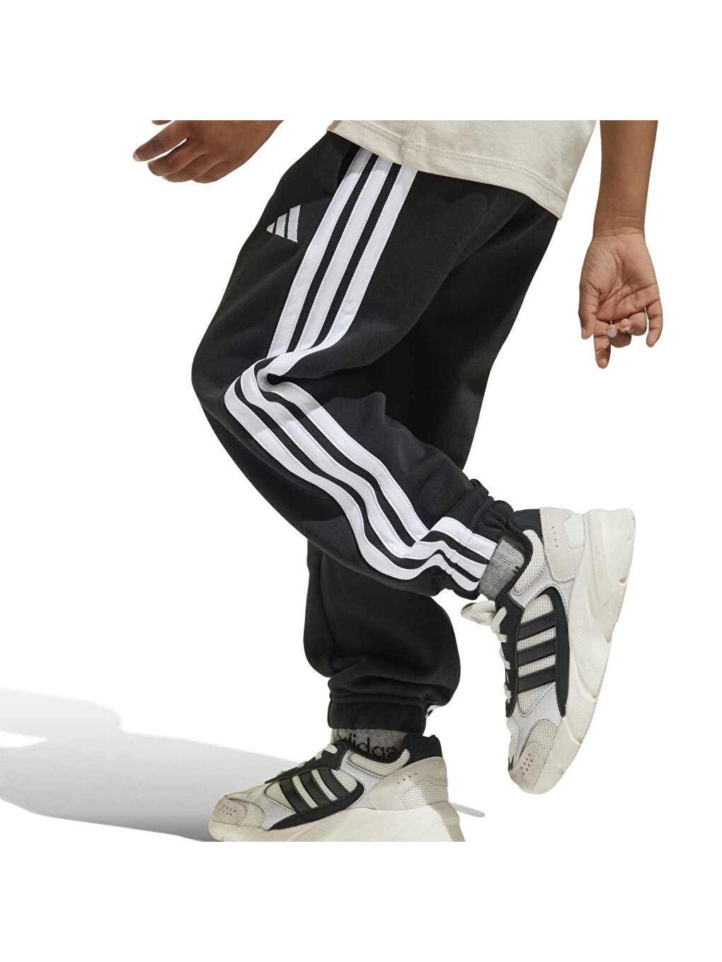 3 Stripes Fleece 240 Çocuk Siyah Eşofman Altı-4