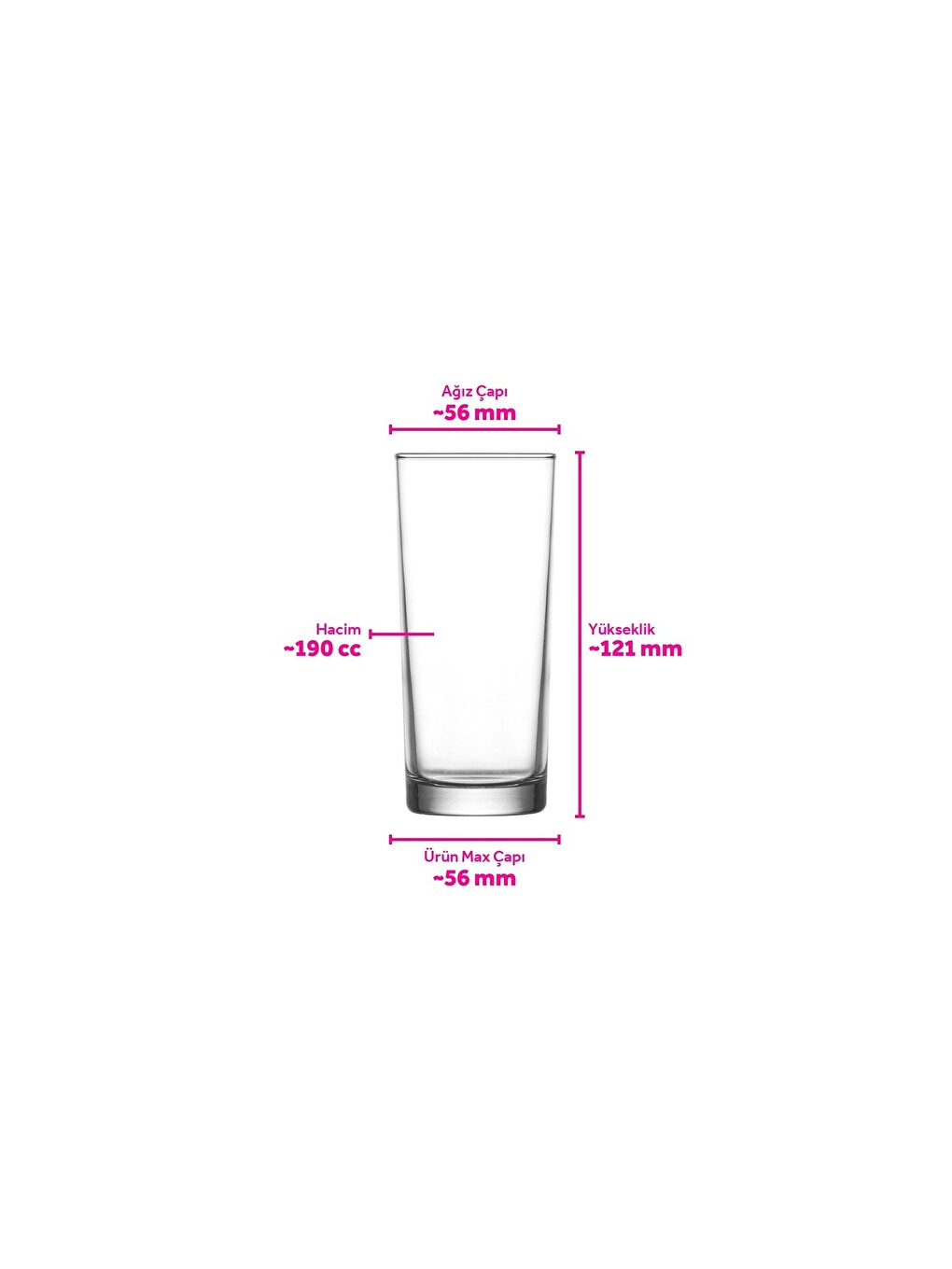 Renksiz Suma Cam Su Bardağı 12'li 190 Ml (rakı/limonata/meşrubat Bardağı)-4