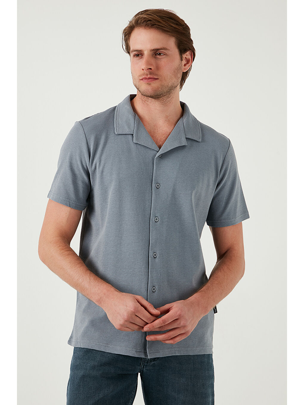 Mavi Pamuklu Regular Fit Kısa Kollu 2'li Paket Gömlek 5902640S2-2