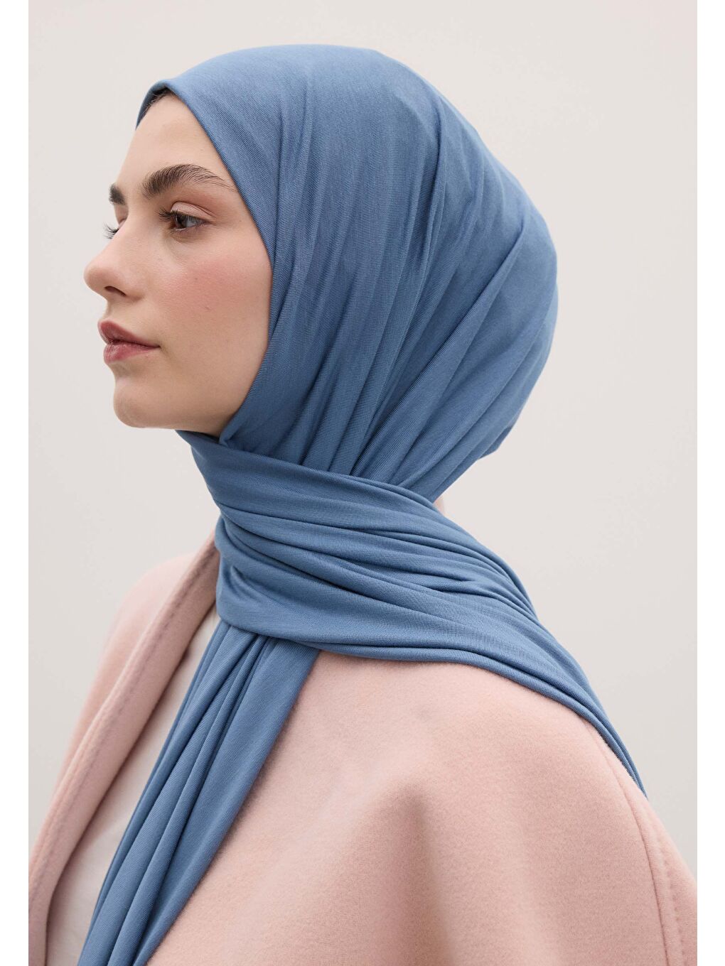 Bambu Penye Şal Gök Mavi-2