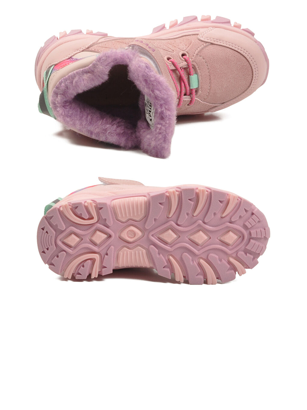 Pembe Kürklü Kaymaz Cırtlı Kız Çocuk Bot 2082 P-4
