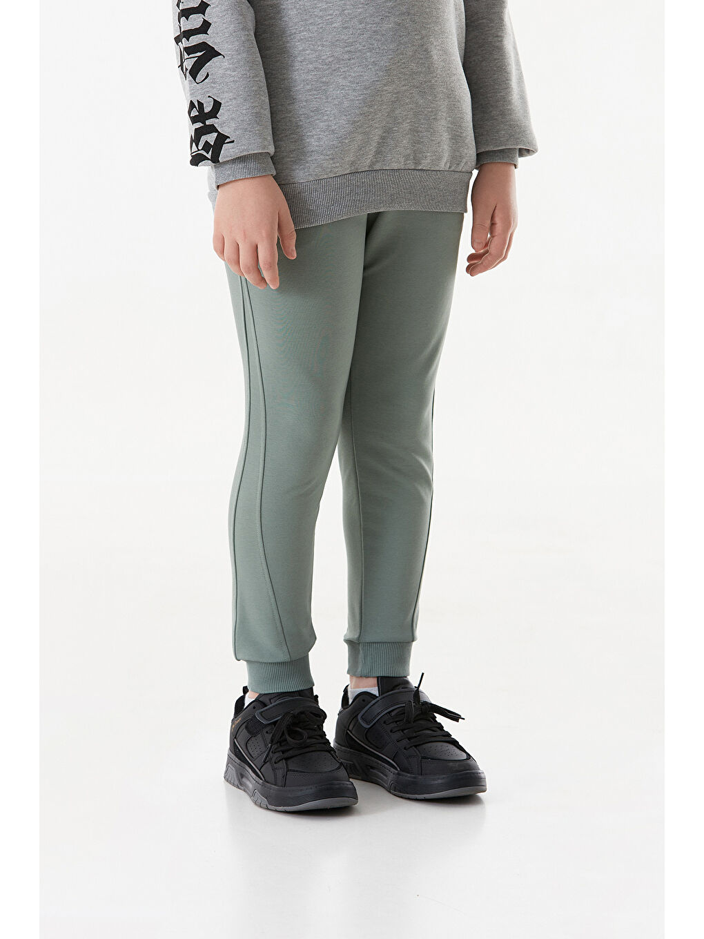 Turkuaz Hello Drew Armalı Jogger Unisex Çocuk Eşofman Altı-1