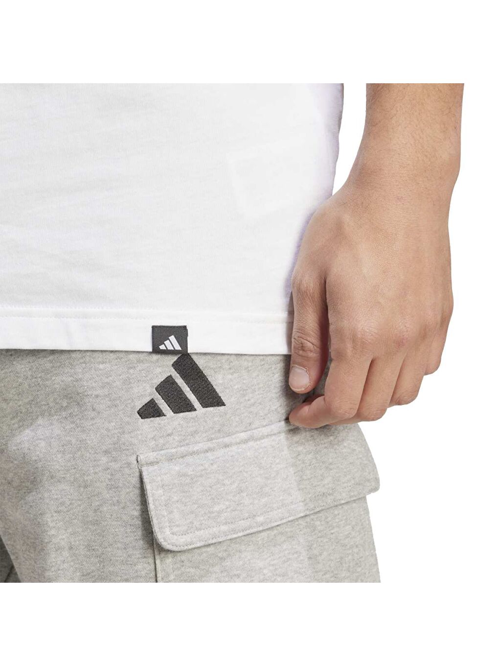 Camo Logo Erkek Beyaz Bisiklet Yaka Spor Tişört-3