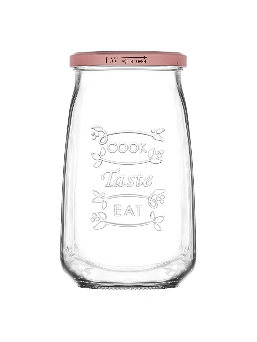 Renksiz Tasty Cam Kavanoz 6'lı Büyük Boy 1050 Ml Metal Kapaklı (erzak Saklama/turşu Kavanozu )-1