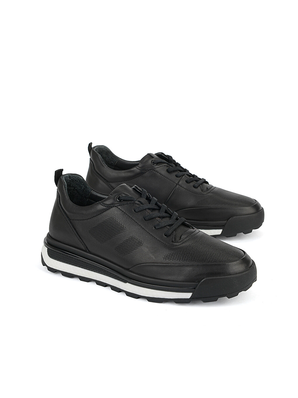 Erkek Hakiki Deri Sneaker 1631053z1763 Siyah-1