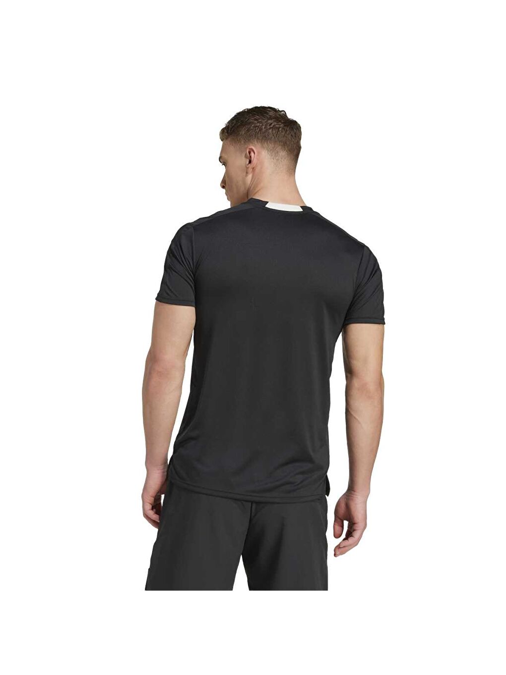 Designed For Training Heritage Erkek Siyah Bisiklet Yaka Tişört-1