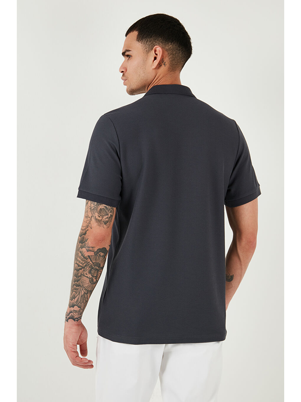 Ekru Pamuklu Regular Fit Yarım Fermuarlı 3'lü Paket Polo Yaka %100 Pamuk Tişört 5902434S3-5