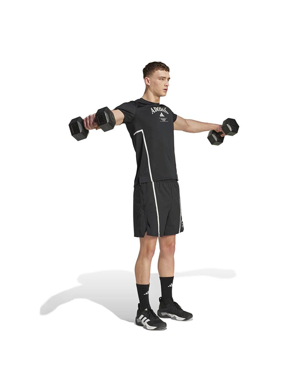 Designed For Training Heritage Erkek Siyah Bisiklet Yaka Tişört-2