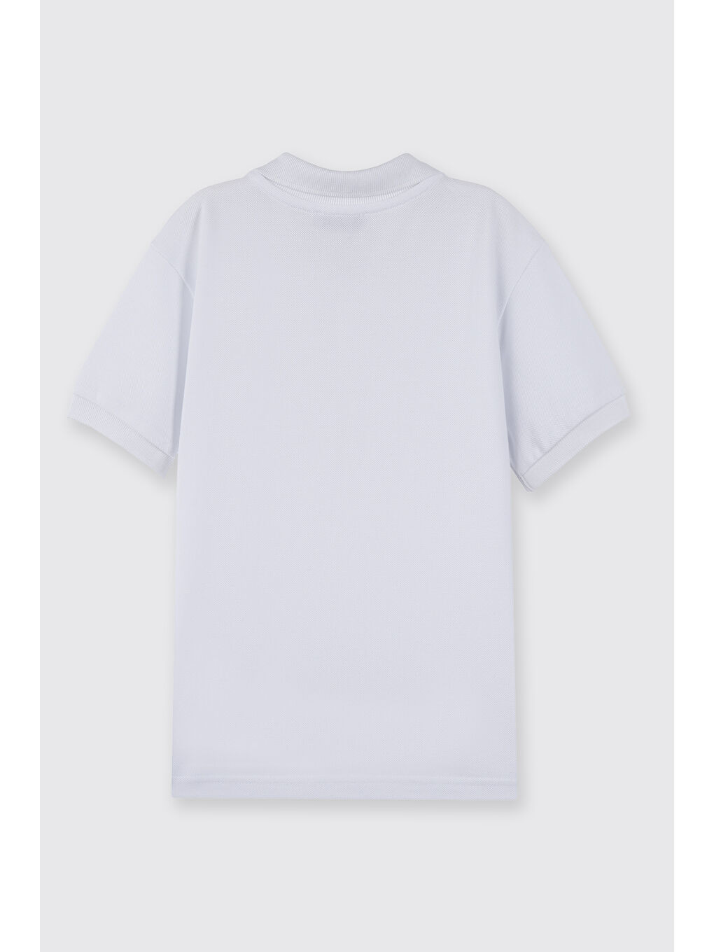 Beyaz Erkek Çocuk Yakalı Kısa Kollu T-Shirt Bej-2