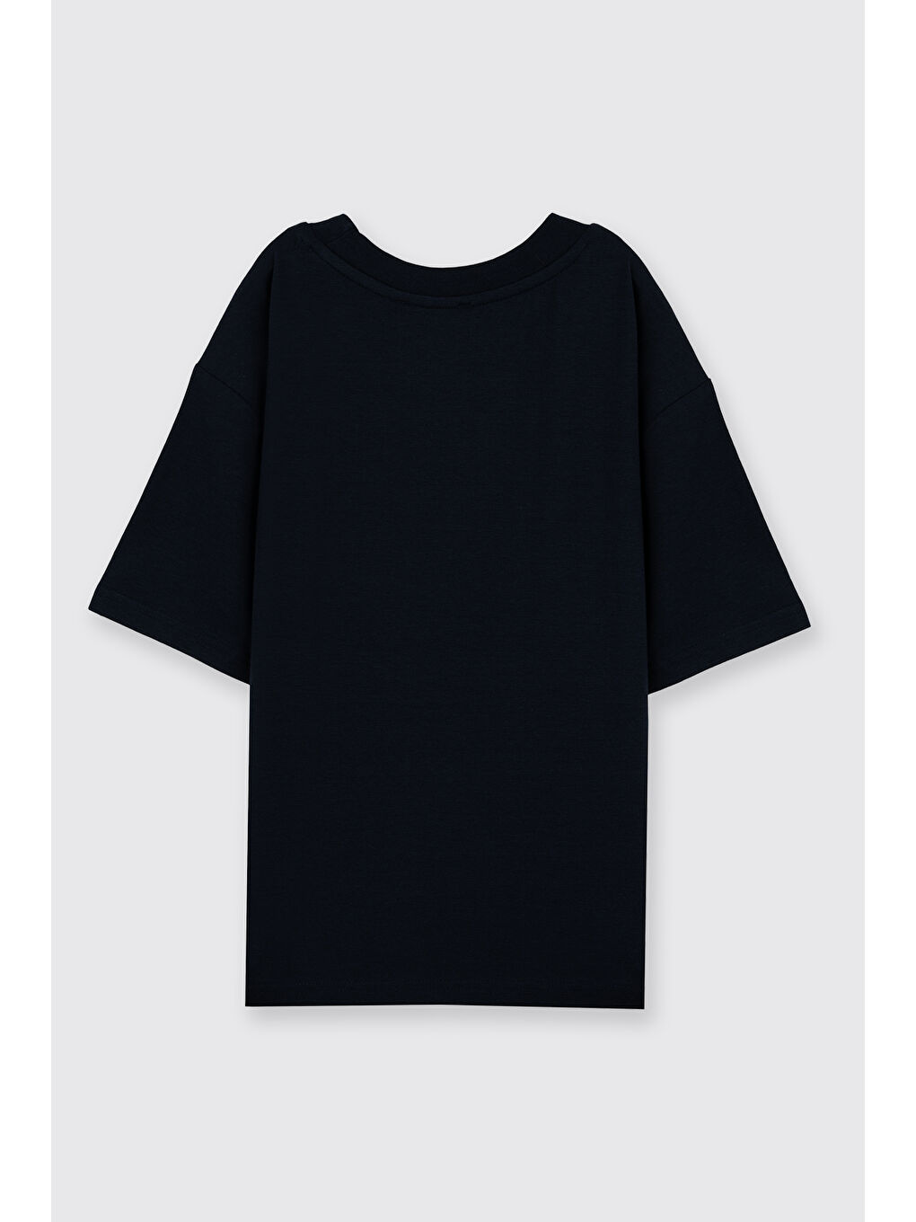 Lacivert Erkek Çocuk Kısa Kollu T-Shirt Beyaz-2