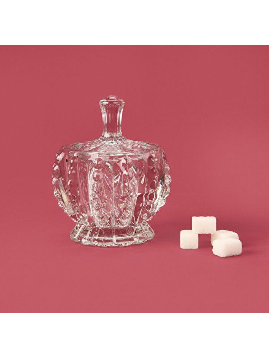 Renksiz Cam Şekerlik - Şeffaf - 3,5 cm