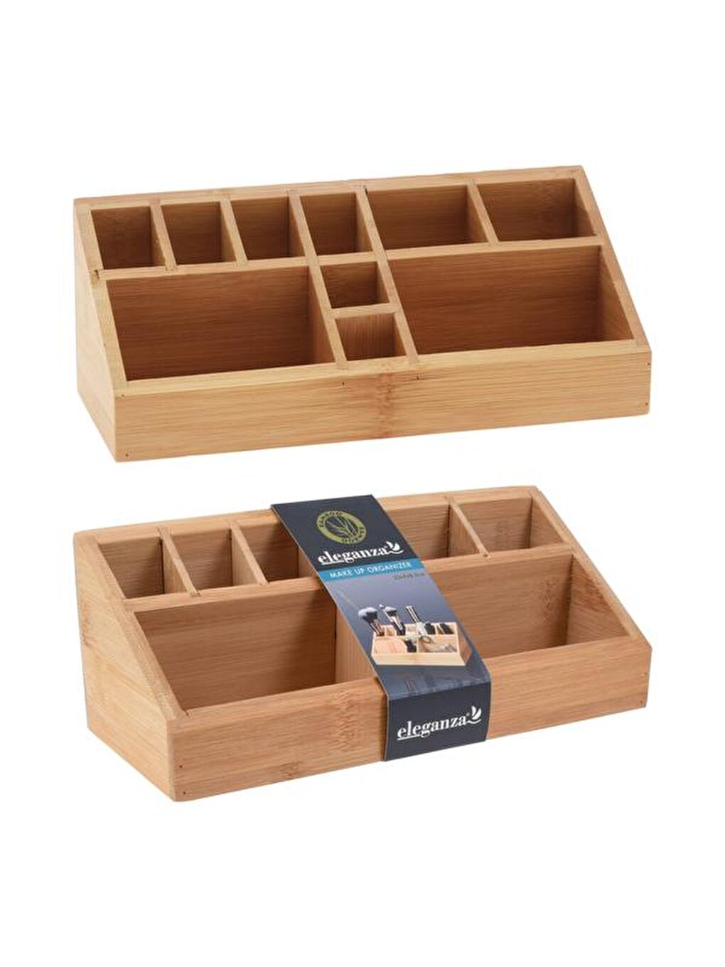 Bambu Makyaj Organizeri - Bej - 23 cm