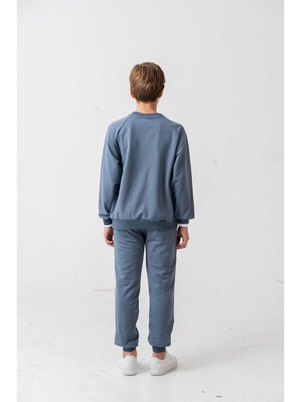 Gri Athletic Baskılı Erkek Çocuk Alt Üst Eşofman Takımı-4