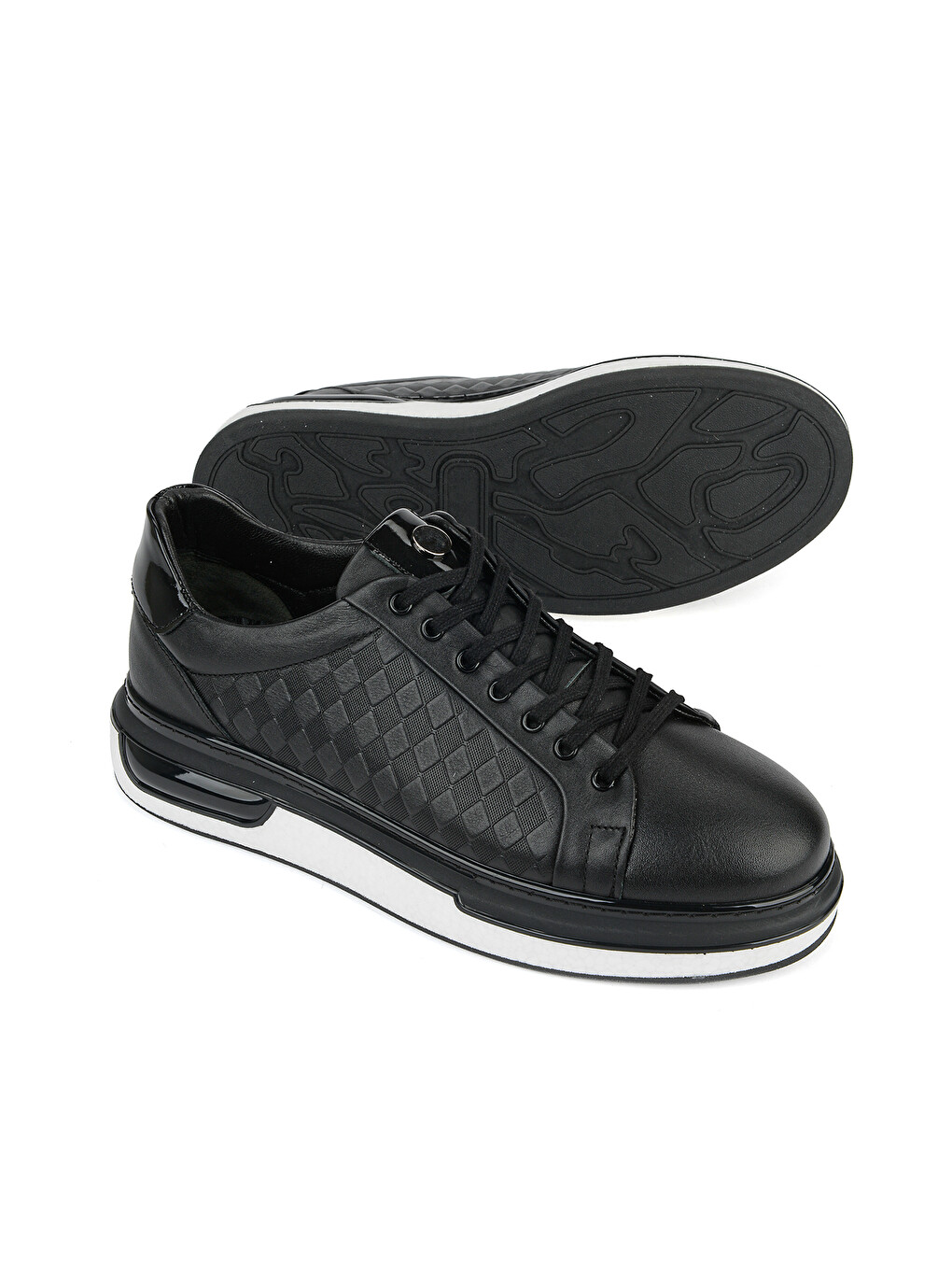 Erkek Hakiki Deri Sneaker 1611057z1012 Siyah-3