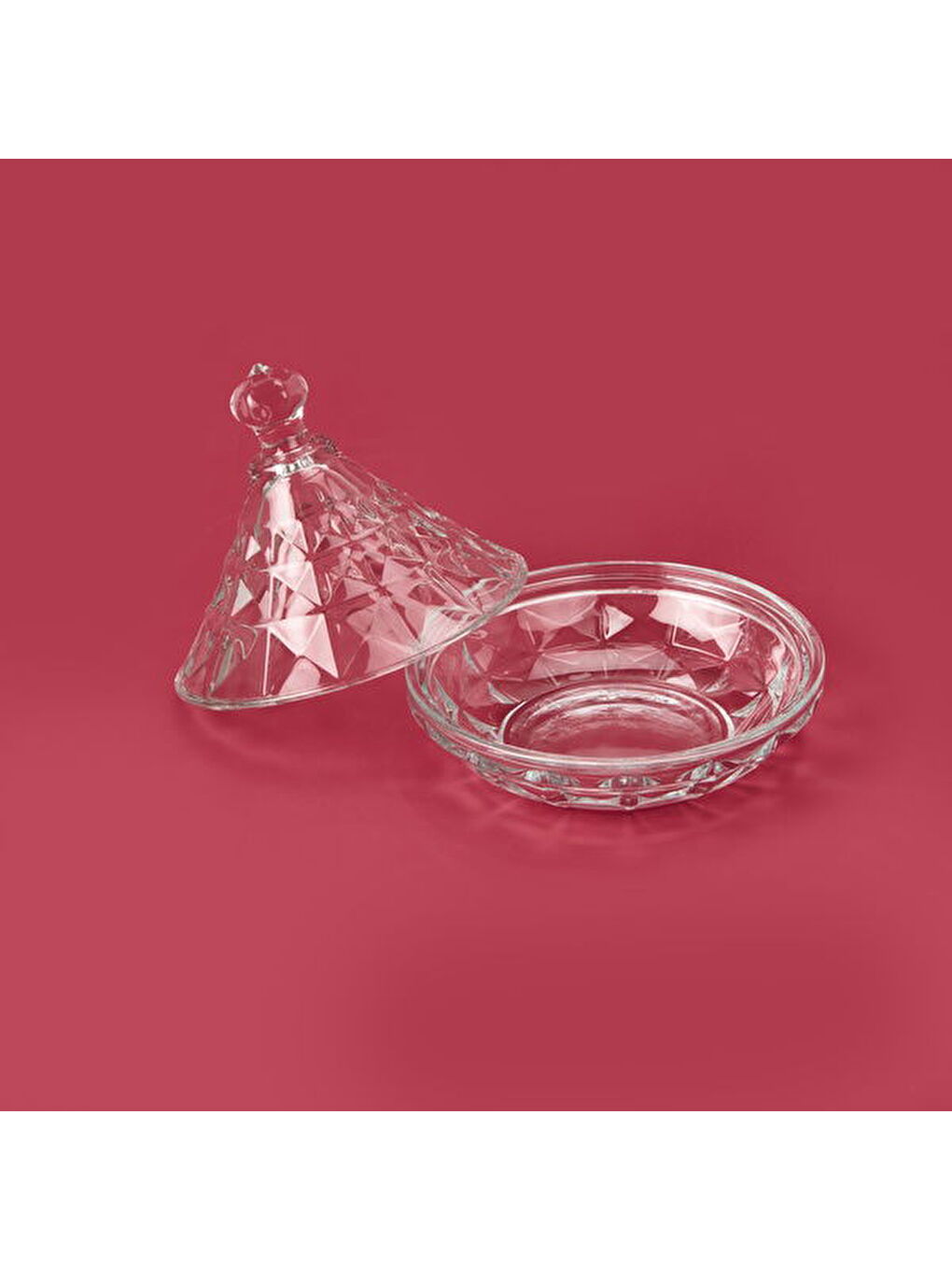 Renksiz Cam Şekerlik - Şeffaf - 6 cm-2