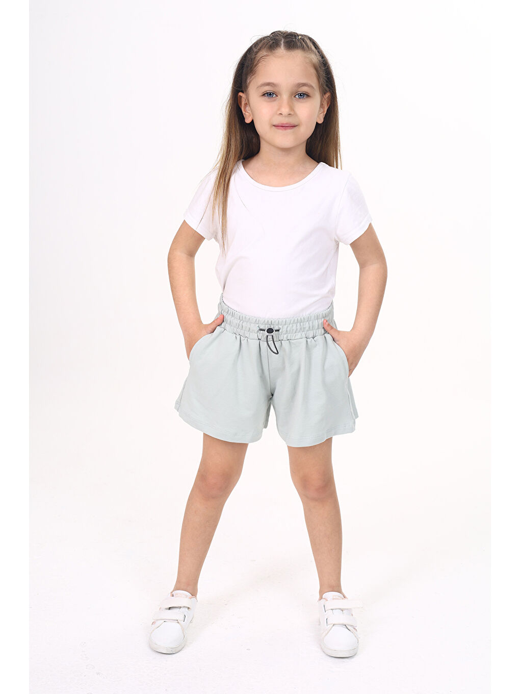 Gri Kız Çocuk Şort
