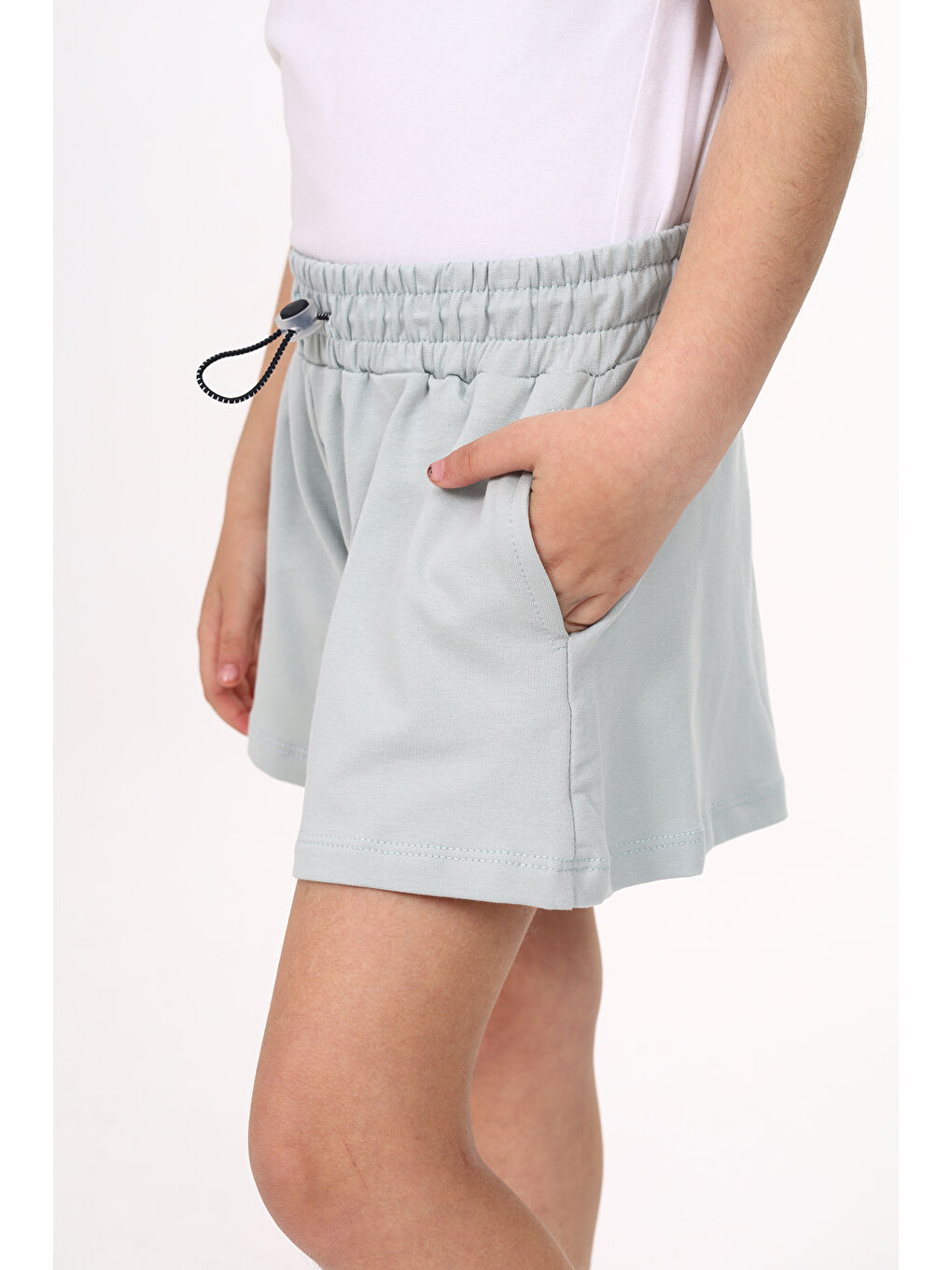 Gri Kız Çocuk Şort-2