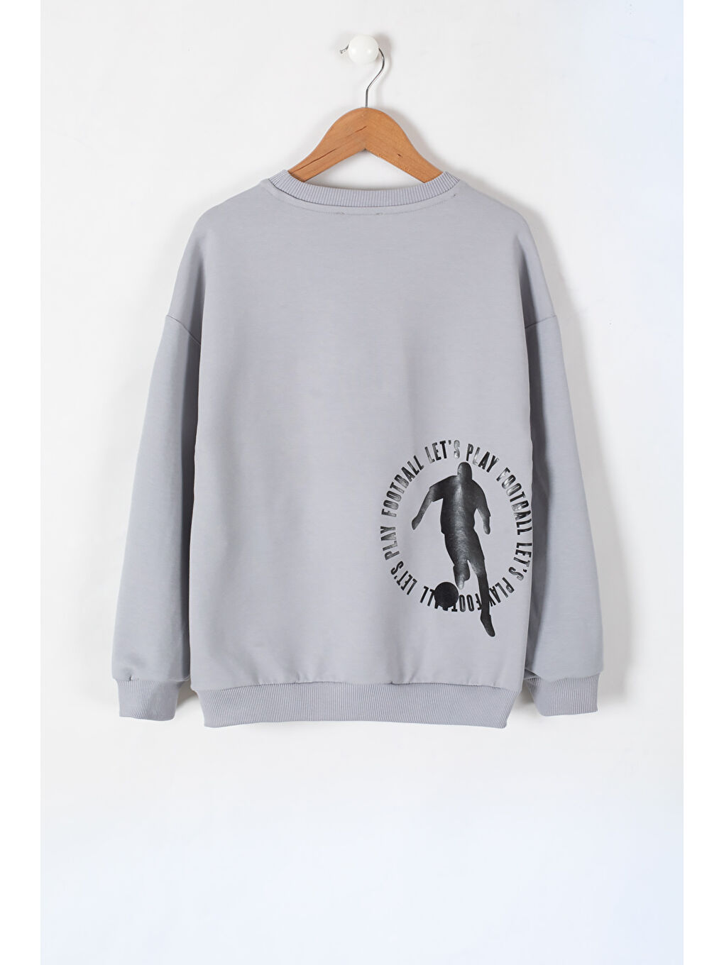 Cansın Mini Gri Sport Yazı Baskılı Bisiklet Yaka Erkek Çocuk Sweatshirt 19642 - 2