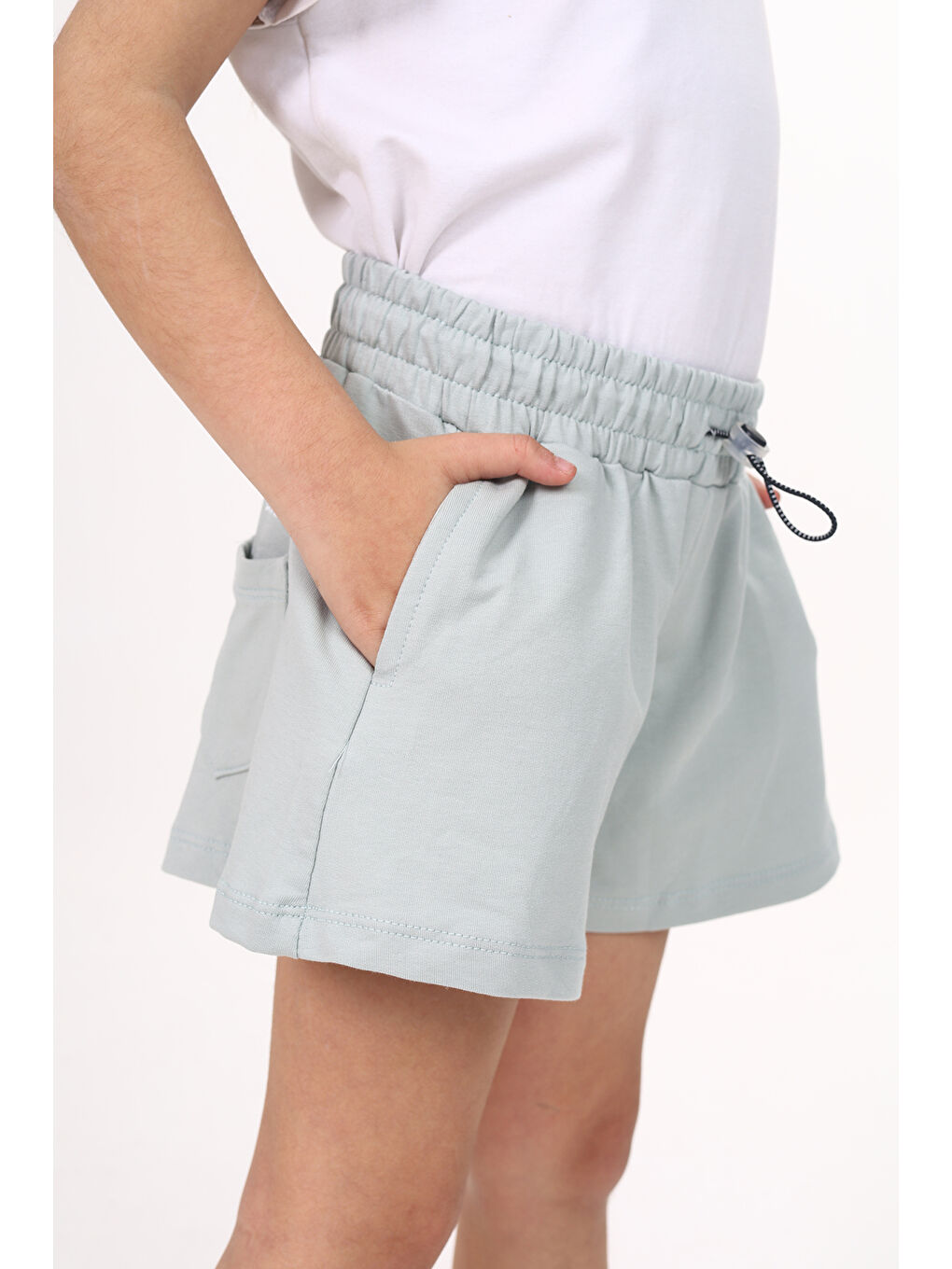 Gri Kız Çocuk Şort-3