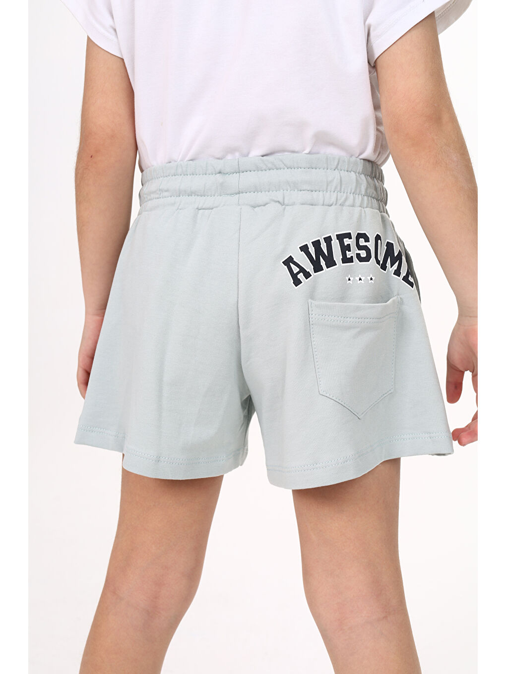 Gri Kız Çocuk Şort-4