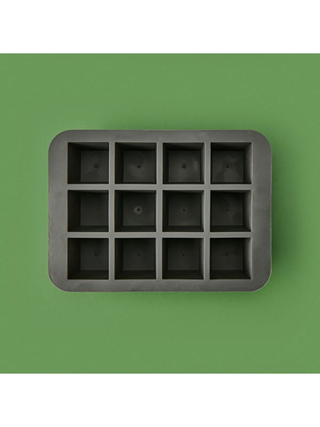 12'li Silikon Buz Kalıbı - Siyah - 19,5x14 cm-2