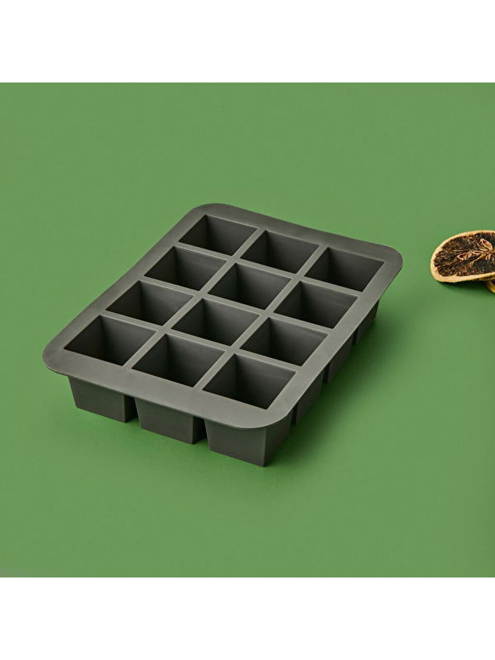 12'li Silikon Buz Kalıbı - Siyah - 19,5x14 cm-3