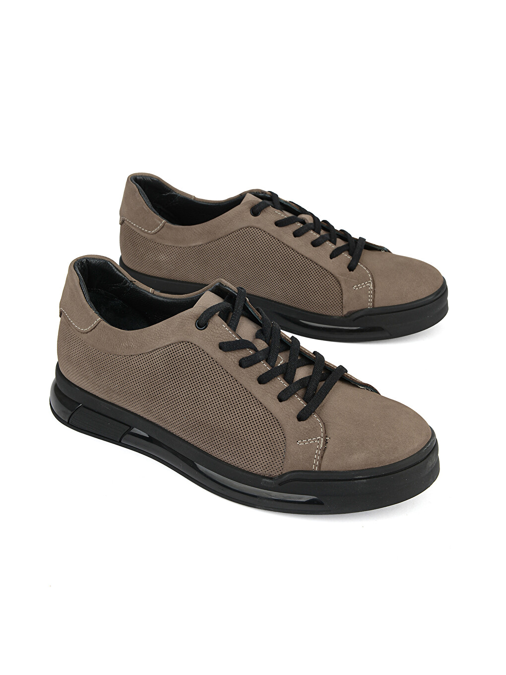 Bej Erkek Hakiki Deri Sneaker 1611053z176612 Kum-1